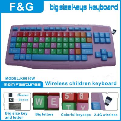 China Standard Large Letter Wireless Keyboard for Kids, Education and Elderly for sale