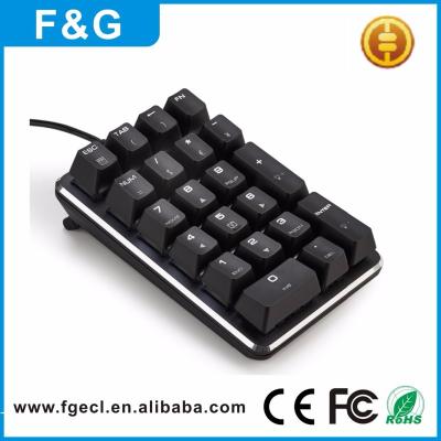 China 2017 ERGONOMIC Unique Mechanical Keypad RGB LED Backlight Gateron Switch For Gamer And Finance for sale