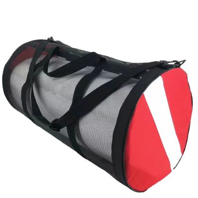 China PVC Mesh + Oxford Cloth Diving Equipment Mesh Bag Large Capacity Bag With Shoulder Deep Diving Portable Fins Mesh Bag for sale