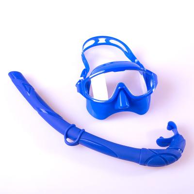 China Universial Size Silicone Snorkeling Mask Snorkel Set Low Volume Freediving Mask Swimming Mask Fog Goggles for sale