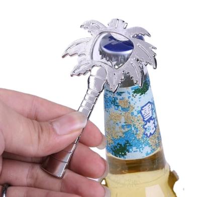 China Moden Gift Souvenirs Personalized Metal Opener Creative Bottle Opener Coconut Tree Beer Bottle Opener for sale