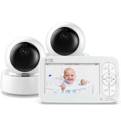 China Nightshot Baby Monitor with 2 Cameras, 5 Inch Large Display Video Baby Monitor with Camera and Audio for sale