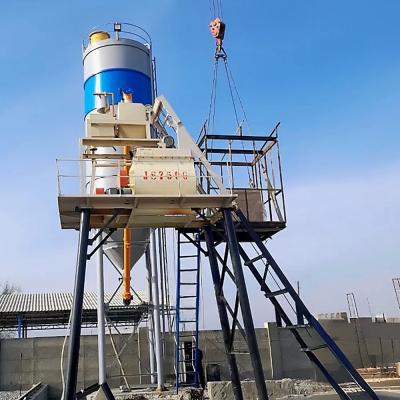 China HZS35 Ready Mix Concrete Batching Plant High Efficiency 1.6-3.8m Discharge Height for sale