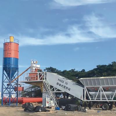 China YHZS Series Mobile Mixing Plant YHZS100 On Site Concrete Batching Plant for sale