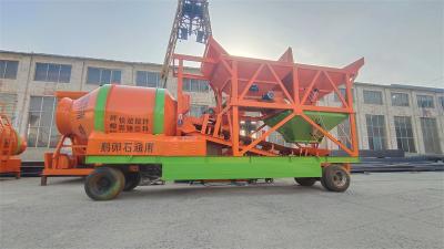 China JZM1200 Mobile Two Bin Speed Concrete Mixing Station 1920L Feed Capacity for sale