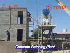 hzs65 concrete batching plant 65m3/h capacity