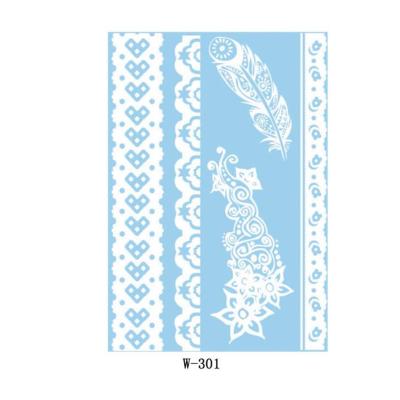 China Mehndi Stickers Temporary White PVC Henna Tattoo Sticker Foot Henna Custom Stencils Custom Sticker for sale