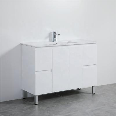 China Modern Ceramic Hank Keith White Vanity Sink Unit Bathroom Drawer Storage Furniture for sale