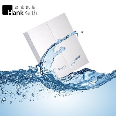 China Single-Door Modern Wall Mounted Mirror Cabinet 18MM Thickness PVC Waterproof Bathroom Medicine Cabinet for sale