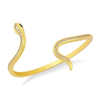 China TRENDY Clear Cubic Zircon Plating Snake Shape Beautiful Bracelet for sale