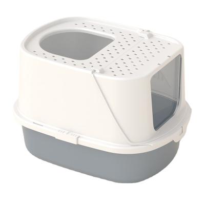 China Sustainable Cat's Litter Box Fully Enclosed Super Large Out-of-Entry Toilet Deodorant Splashproof Cat's Litter Box Pet Supplies for sale