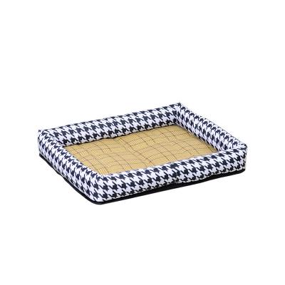 China Wholesale Washable Summer Cool Comfortable Mat Waterproof Rattan Dog Cooling Dog Bed for sale