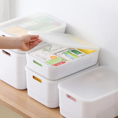 China Nafenai High Quality Plastic White Lid Storage Boxes Stackable Boxed Storage Plastic for sale