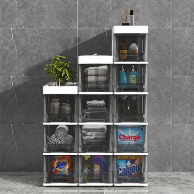 China Nafenai 2022 New Gap Multilayer Locker Bathroom Hot Selling Plastic Kitchen Storage Cabinet Modern Design for sale