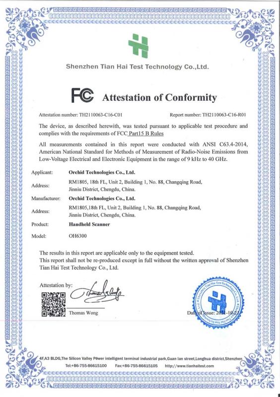 FCC - Orchid Technologies Co., Ltd.