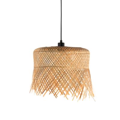 China 2021 decoration ILUMI hot sale painting metal body pendant lamp black textile cable lamp FRINGE for sale