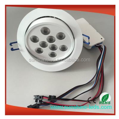 China Hot Selling 27W Aluminum Alloy RGBW Led Light Downlight for sale