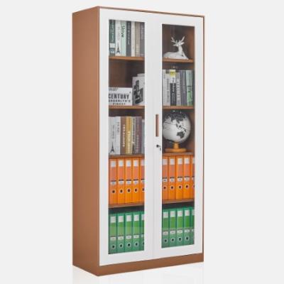 China Adjustable (Size) Manufacturer Customized Steel Double Door All Glass File Cabinet for sale