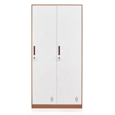 China Home/Office/Gym Electronic Fireproof Filing Cabinets Iron Metal Storage Locker Home 2 Door Metal Locker for sale