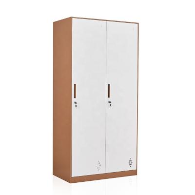 China Cheap Home/Office/China Gym Locker 2 Metal Door Wardrobe Storage Bin Steel Storage Locker Filing Furniture for sale