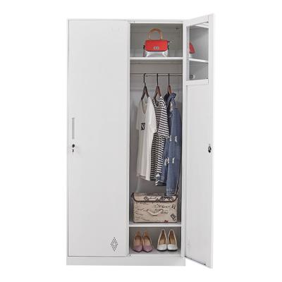 China (Size)Adjustable High Quality Cold Rolled Steel Gym Locker 2 Door Staff Steel Locker for sale