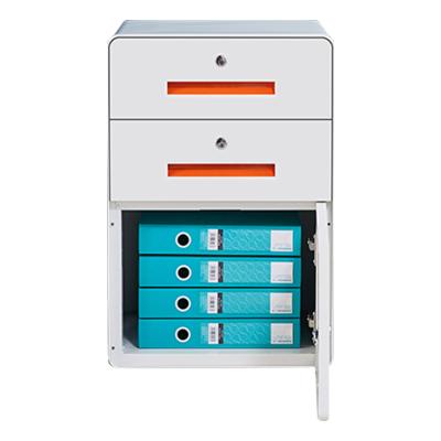 China Fashion Multifunctional 3 Drawer Colorful Metal Pedestal Mobile Filing Cabinet for sale