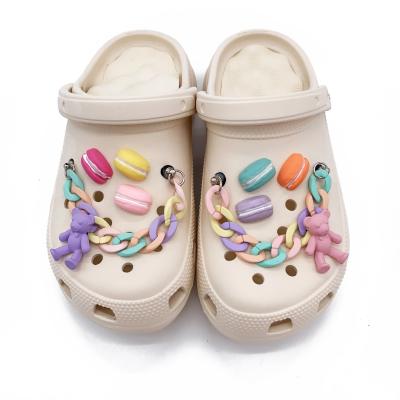 China Eco-Friendly Lollipop Macaron Shoe Ties Band Shoe Flower Accessories Shoes Decoration Charms for sale