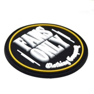 China Sustainable Custom Eco - Friendly Embossed Silicon Iron On Soft Rubber 3D Patch PVC Patch Label For Clothing for sale