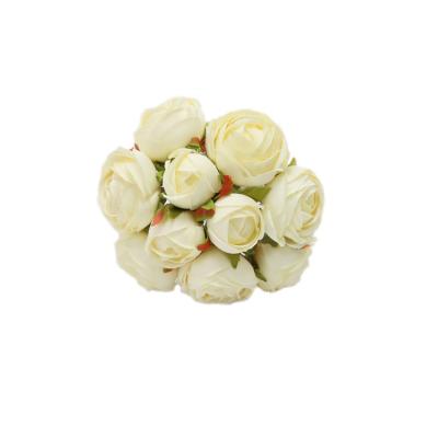 China Artificial Artificial Silk Wedding Decorative Camellia Flower Factory Price Decoration Flower Bouquet for sale