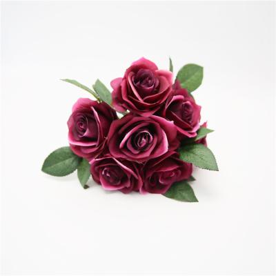 China Hot Sale Artificial Silk Rose Flower For Wedding Decoration New Design Decorative 35cm for sale