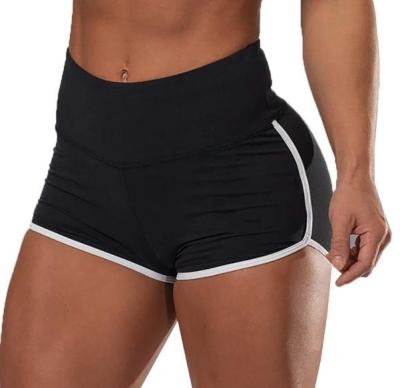 China New QUICK DRY Summer Women's Sexy Solid Tall High Waist Sports Running Tight Hip Lifting Shorts for sale