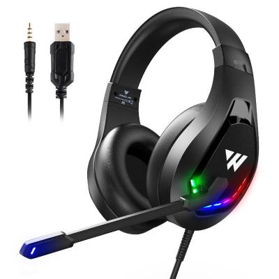 China M6 RGB Headband New Cool Colorful LED Lights Excellent High-Frequency and Intermediate Frequency Separating Power Stylish Gaming Headset for sale