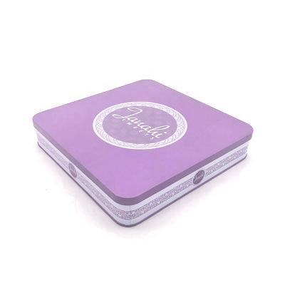 China Cookie Europe Customized Chocolate Square Metal Tin Packaging Box for sale