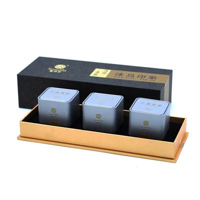 China Custom Square Tea Tin Container in Recyclable Chinese Style Metal for sale