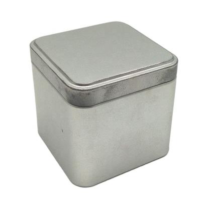 China Recyclable Square Tea Cart Tea Cart Metal Tin Crate Stock Tinplate Tea Canisters for sale