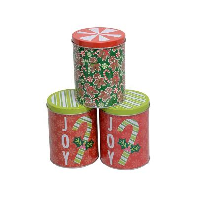 China Decorative Recyclable Christmas Metal Packaging Gift Candle Canisters for sale