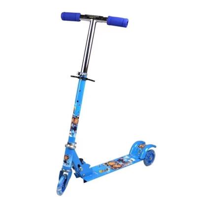 China Cheap Kid Children Three-Wheeled Scooter With Lights Foldable Adjustable Child Scooter for sale