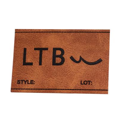 China Viable Luxury Leather Patches Customized Brand Logo Gold Jeans Patches Factory Supply for sale