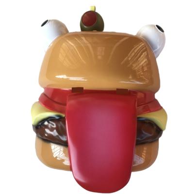 China Unique Reusable Halloween Party Mask High Quality Hamburger Shape PVC Design Costume Party Masquerade Cosplay Mask for sale