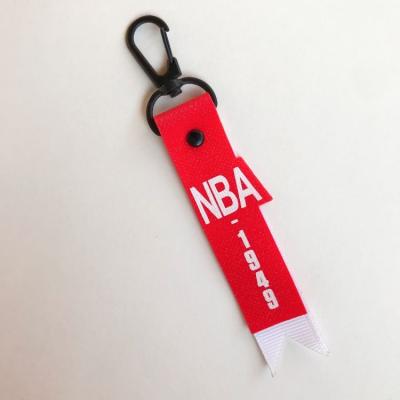 China Soft Fabric Light Design Good Quality Feel Plastic Type Safety Hardware Strap Women PVC Key Chain For Bag for sale