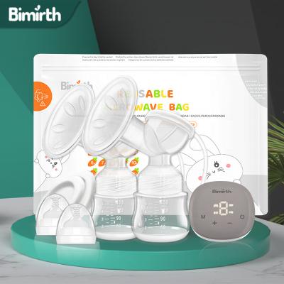 China BPA Free Electric Breast Pump Bimirth OEM Accept Dual Double Breast Pump 1800mAh Rechargeable Electric Low Noise for sale