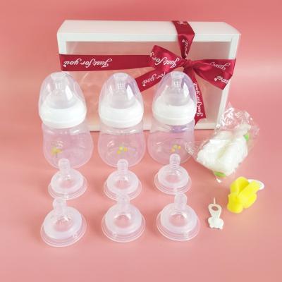 China BPA Free Keepsake Baby Gift Baby Feeding New 2022 Wide Neck Food Rated 180ml Anti-Colic PP Bottles Gift Set for sale