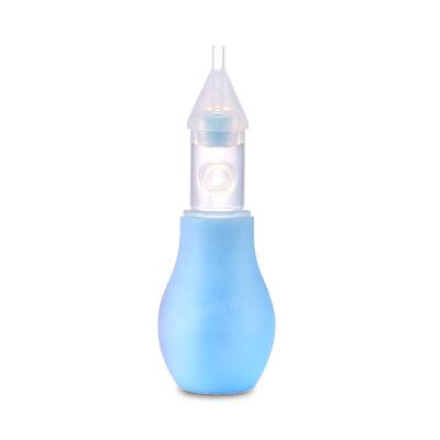 China Baby Toddler Baby Kids Silicone Mucus Sucker Aspirator Nasal Aspirator Soft Newborn Vacuum Nasal Soft Manual Anti Backflow for sale