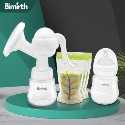 China Bimirth pp 180ml 6oz free gift shopee lazada amazon milker BPA breast wide mouth bottles manual breastfeeding pump for sale