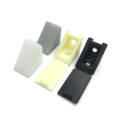 China Modern Funiture Hardware Brace Plastic Corner Bracket With Cover Support For Wooden Cabinet for sale