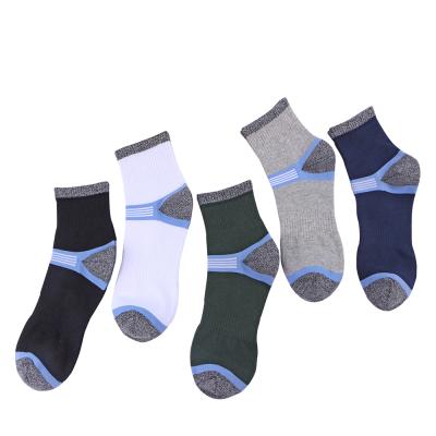 China High Size Grade Mens Winter Colored Cotton Antibacterial Customized Striped Warm Ankle Socks for sale