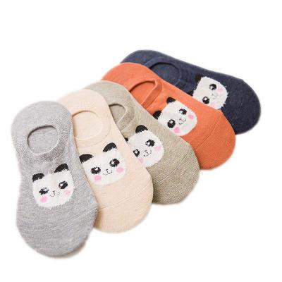 China Wholesale custom cheap funny silicone 3D socks cartoon colorful non-slip panda viable no show bumps women for sale