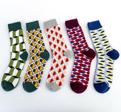 China Custom Viable Creative Happy Men's Crew Dress Socks Porcelain For Man's Happy Socks For Guys Cotton Porcelain Socks for sale