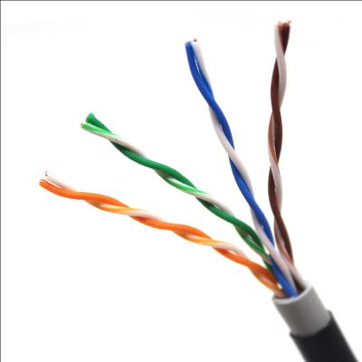 China Kupfernes wasserdichtes Ethernet-Kabel Leiter CCA Cat5e im Freien 1000 Ft zu verkaufen