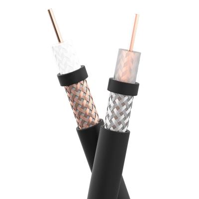 China RG6 RG7 RG213 RG11 RF RG58 Coaxial TV Cable Black Color for sale